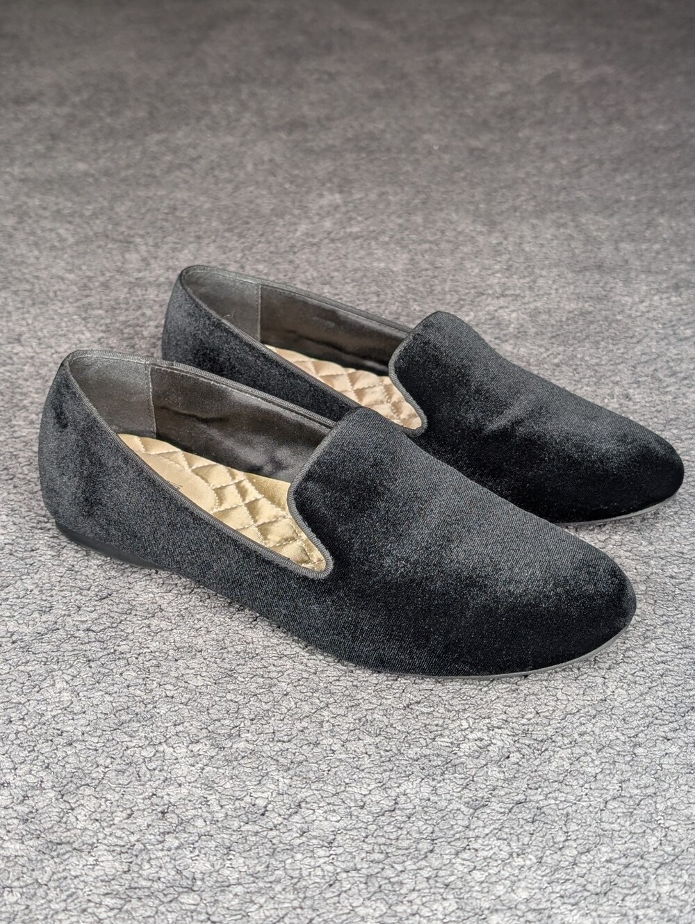 Birdies The Starling Black Velvet Loafer Flats Women's 7